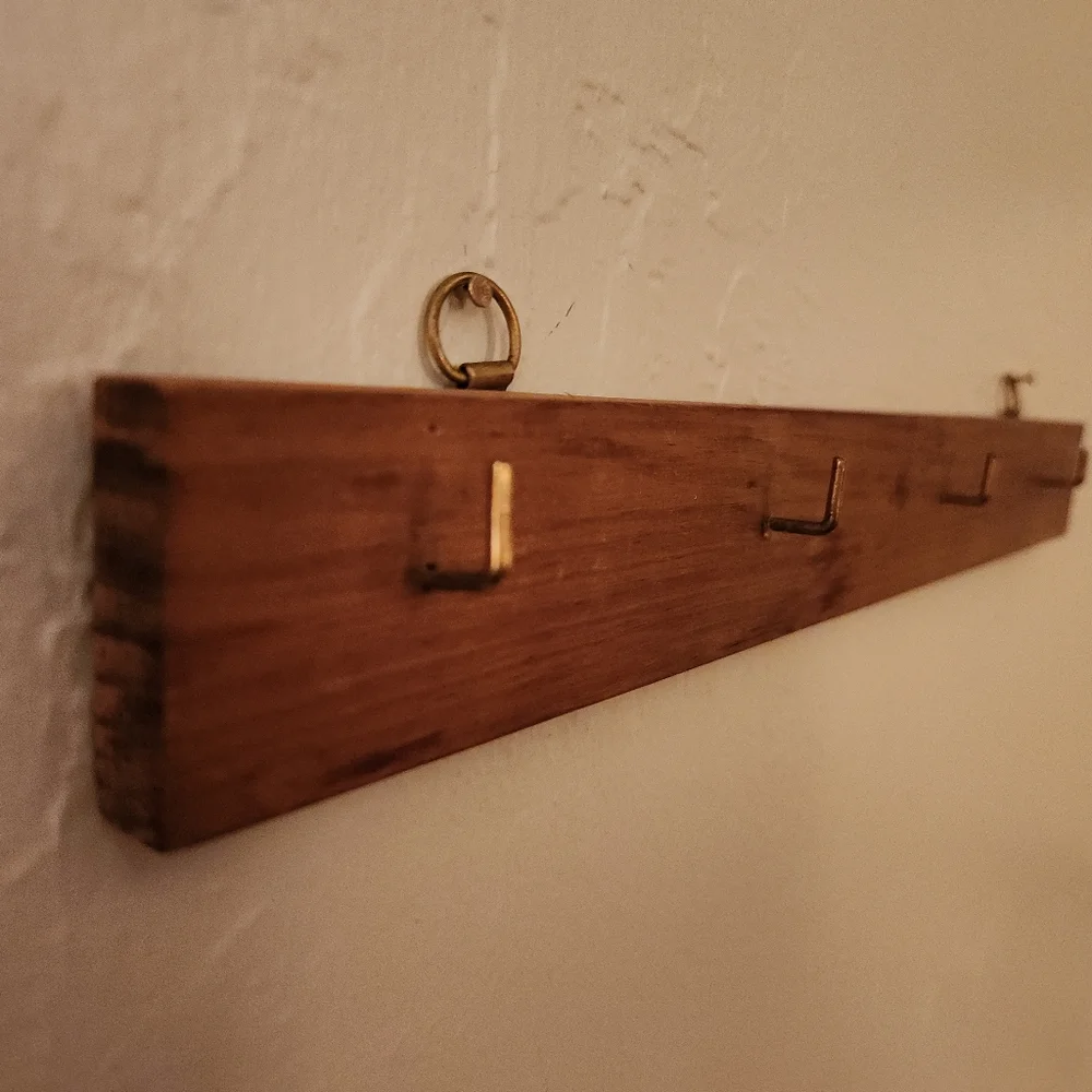 Vintage 1960s Swedish Wall Mounted Teak Key Hooks